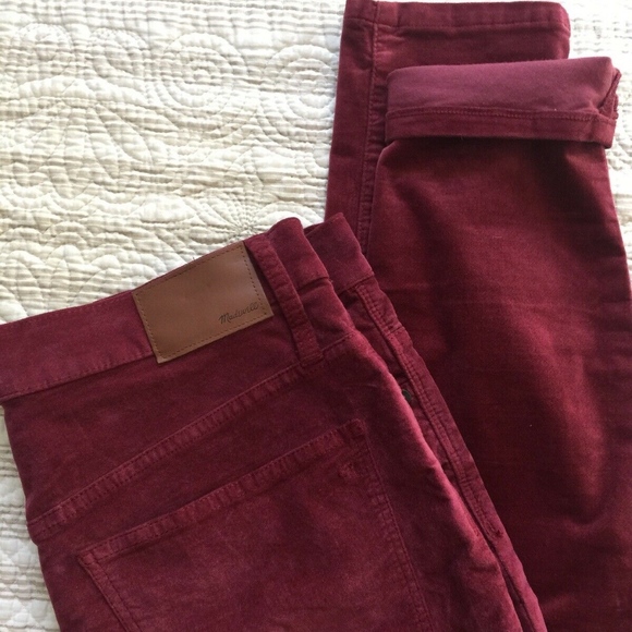 stretch velvet jeans